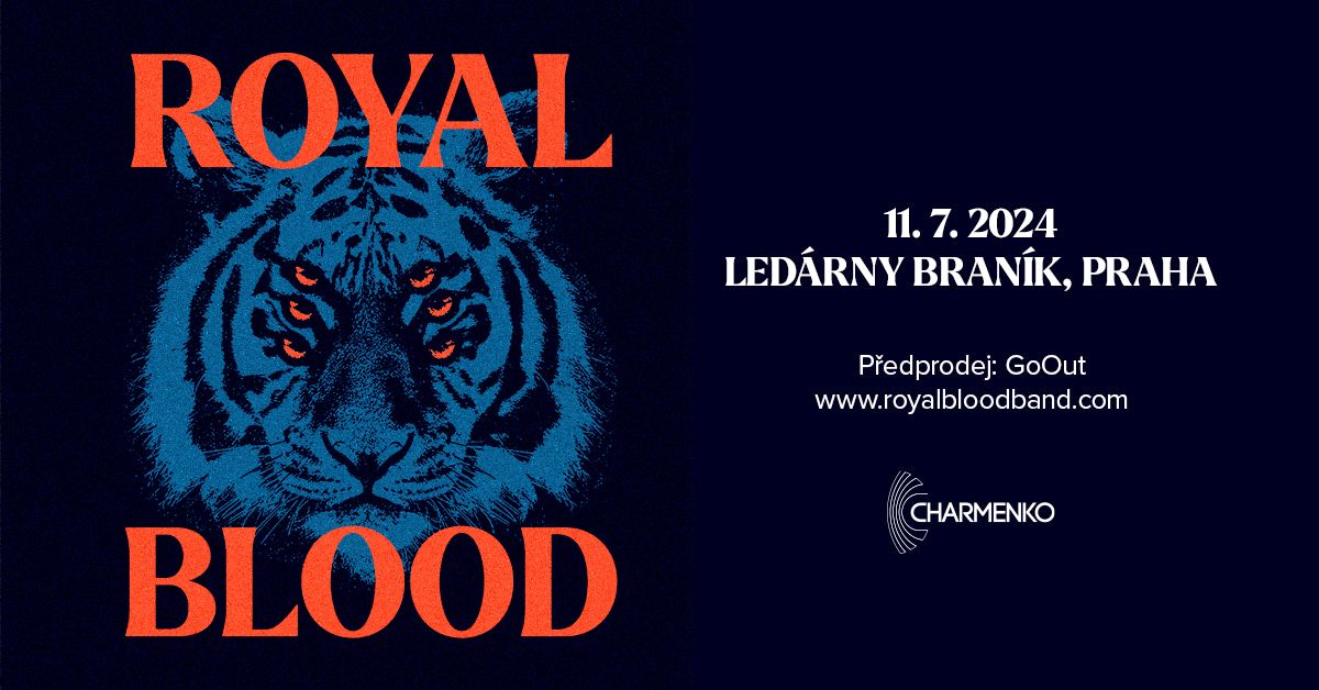 Vizuál na koncert Royal Blood v Ledárnách Braník