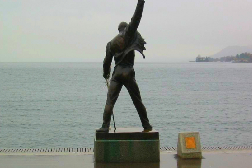 Socha Freddieho Mercuryho v Montreux od Ireny Sedlecké, zdroj: Wikipedia