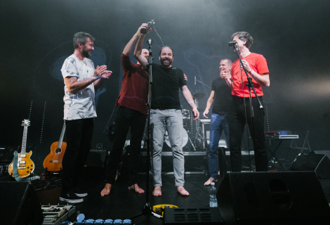 Křest desky Nebeský klid v pražském Divadle Archa vyšel Zrní až napotřetí v říjnu. | Foto: Zuzana Veselá